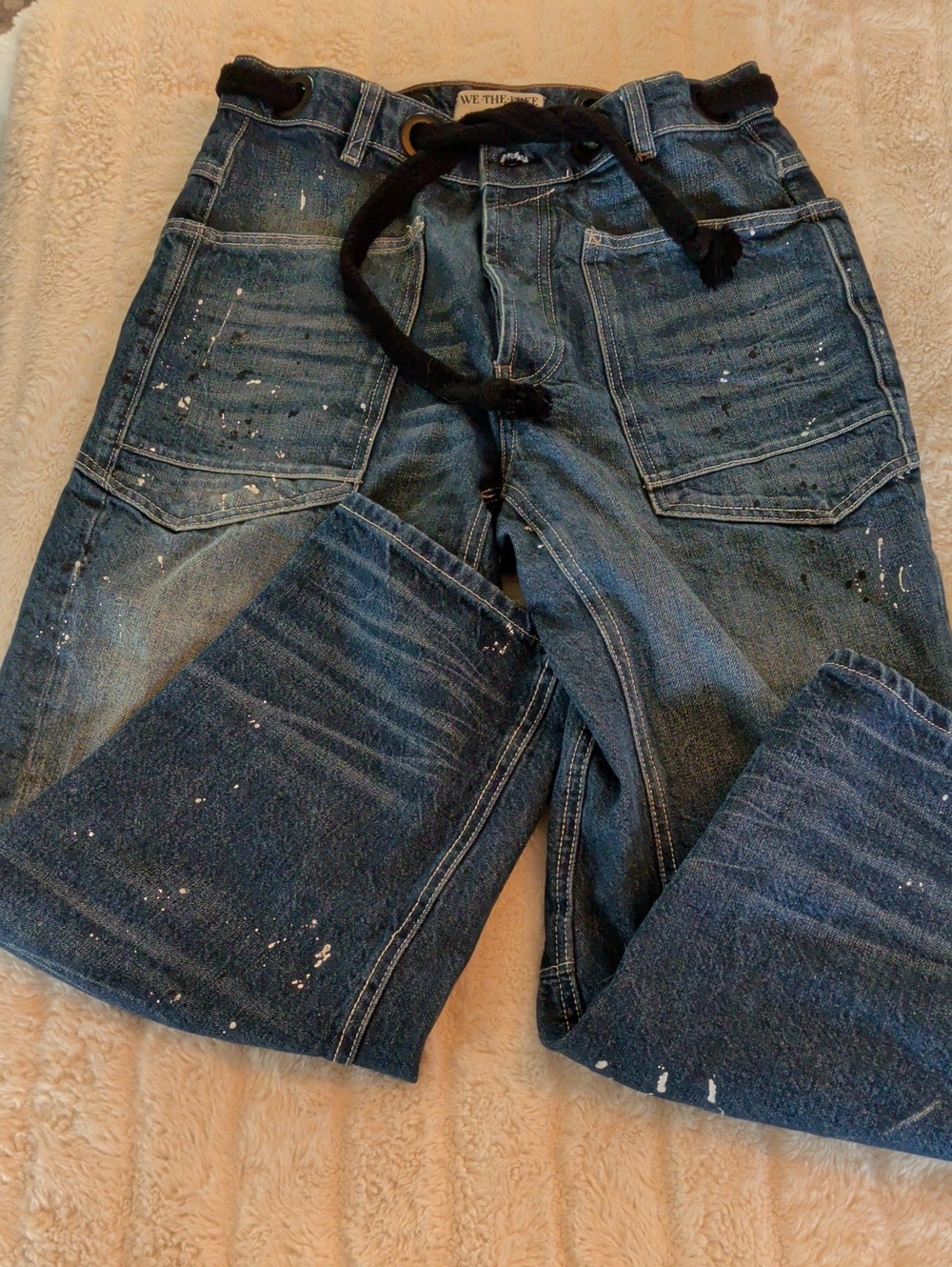 We The Free Distressed Barrel Jean